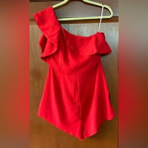 Super cute red romper!
